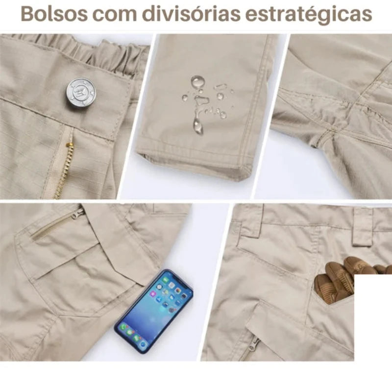 Calça Masculina Militar Tática Resistente e Impermeável + Brinde - Favoritoz