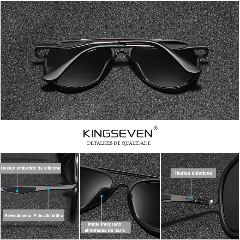 Óculos de Sol Masculino KINGSEVEN - Favoritoz