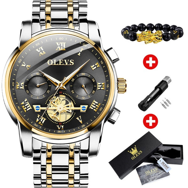 Relógio Masculino Romano Clássico de Luxo OLEVS - Favoritoz