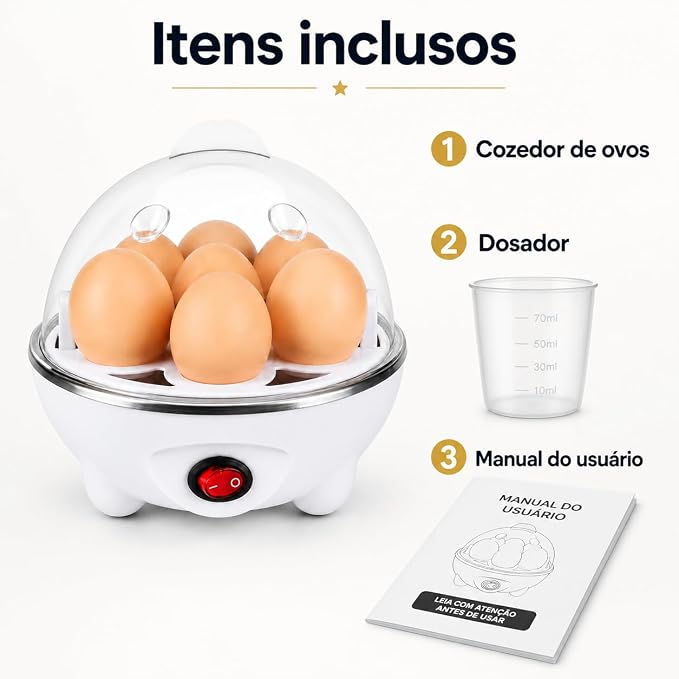Cozedor de Ovos Elétrico Lorben Favoritoz