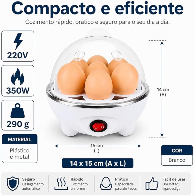 Cozedor de Ovos Elétrico Lorben Favoritoz