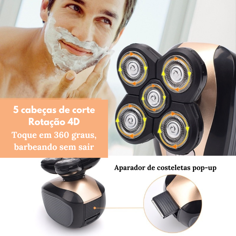 Barbeador e Aparador Profissional À Prova d'água 5 em 1 - Favoritoz