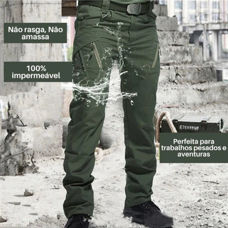 Calça Masculina Militar Tática Resistente e Impermeável + Brinde - Favoritoz
