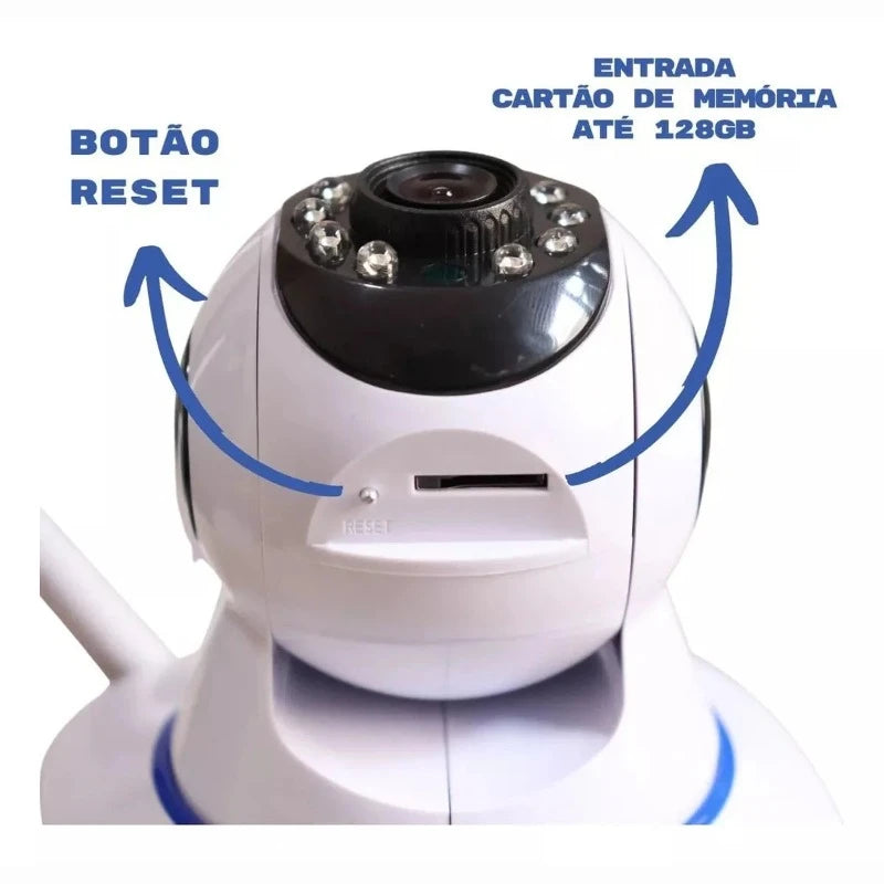 Câmera Robô Ip 3 Antenas WI-FI com rotação 360° - Favoritoz