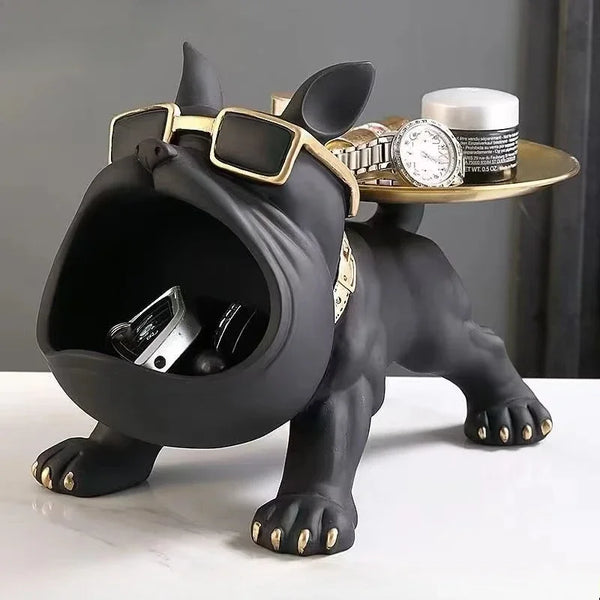 Enfeite Decorativo para Armazenamento de Objetos Bulldog Fofinho