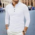 Camisa Manga Longa e Gola Padre Slim Urban