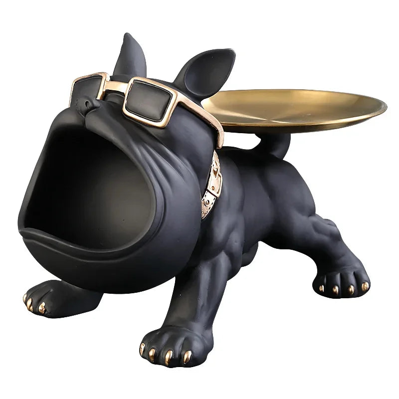 Enfeite Decorativo para Armazenamento de Objetos Bulldog Fofinho