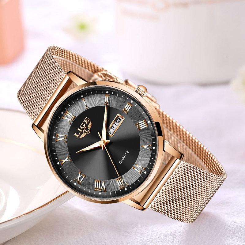 Relógio Feminino Luxury LIGE - Favoritoz