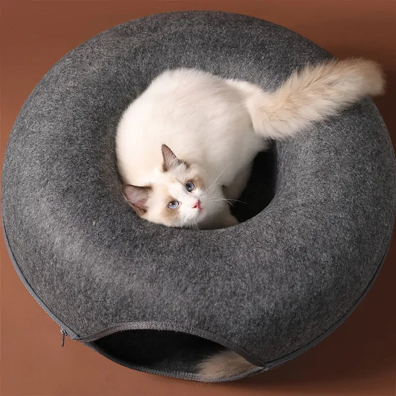 Cama de dupla utilização túnel para gatos