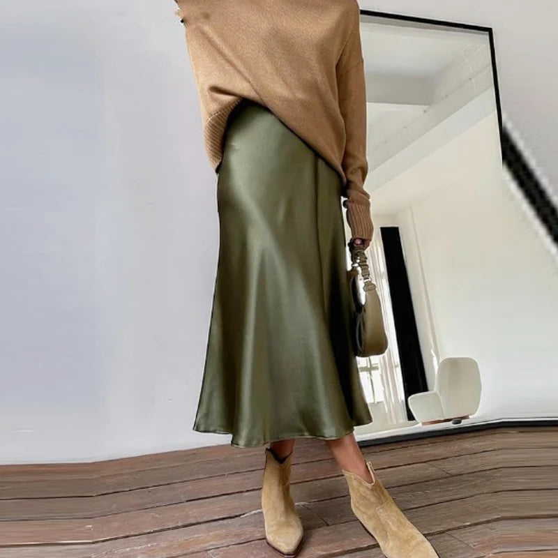 Saia Luce em Cetim Italiano