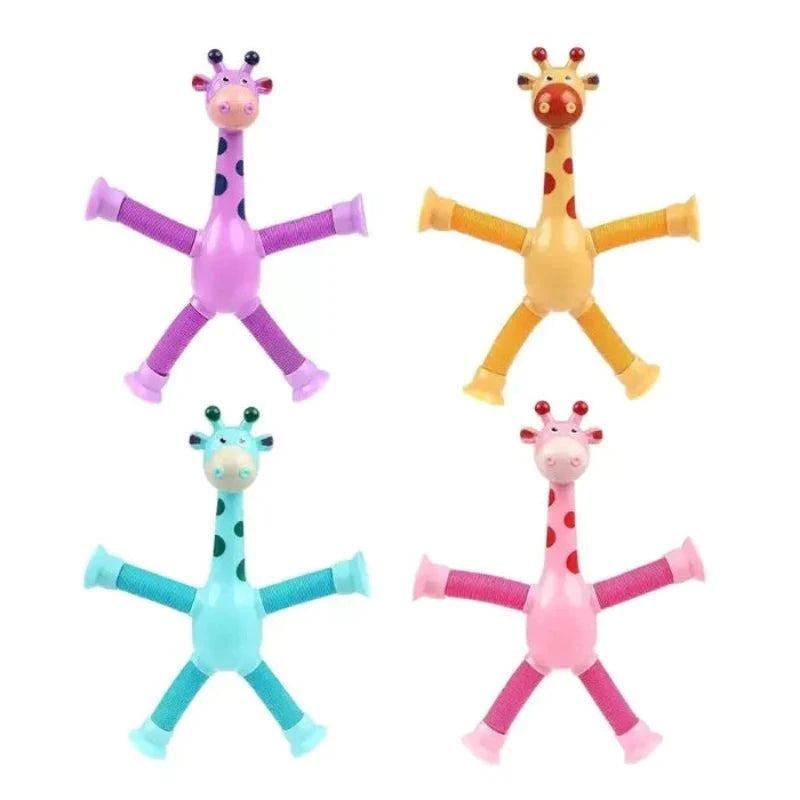 Kit com 4 Girafas Elásticas com Ventosa