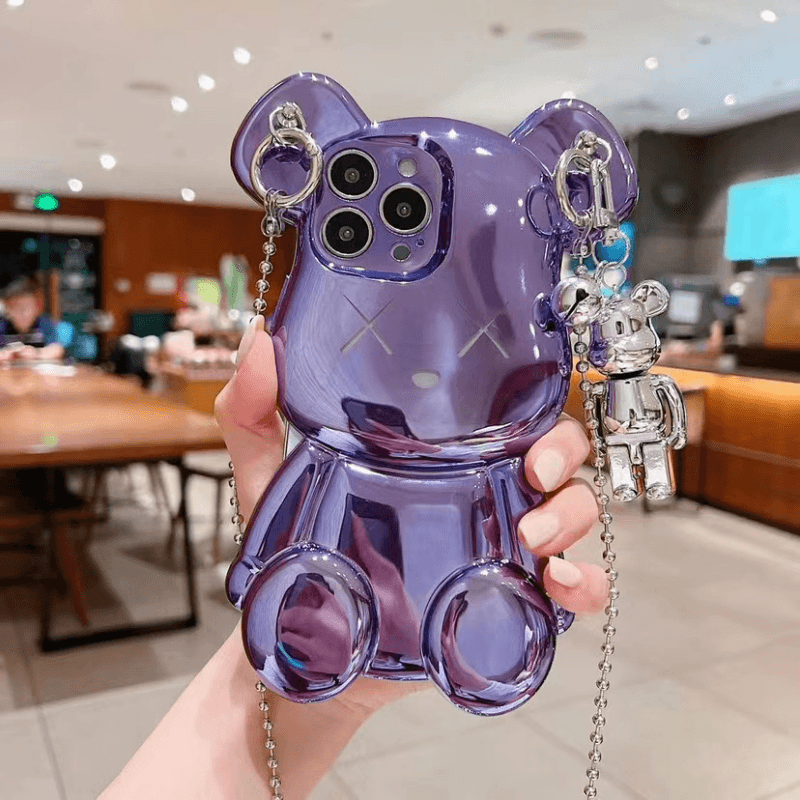 Capinha para iPhone Urso 3D alça de ombro/inspiração Gkay - Favoritoz
