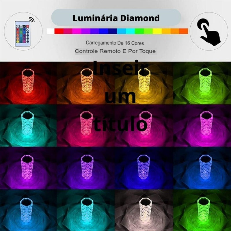 Luminária Diamond - 16 Cores - Favoritoz